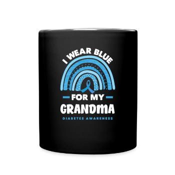 T1D Diabetes Type 1 Diabetic Gift - Full Colour Mug - black - Front