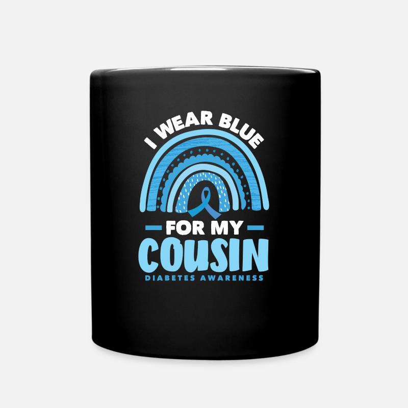 T1D Diabetes Type 1 Diabetic Gift - Full Colour Mug - black