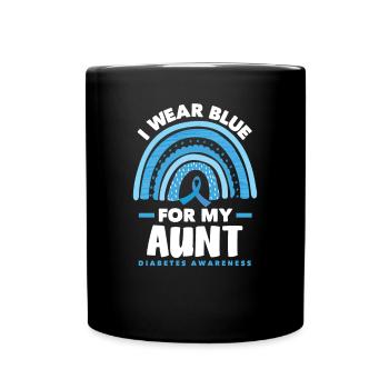 T1D Diabetes Type 1 Diabetic Gift - Full Colour Mug - black - Front
