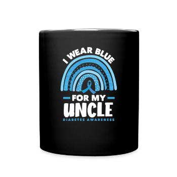 T1D Diabetes Type 1 Diabetic Gift - Full Colour Mug - black - Front