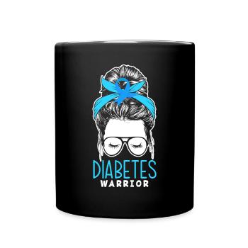 T1D Diabetes Typ 1 Diabetiker Geschenk - Tasse einfarbig - Schwarz - Vorne