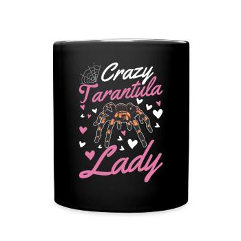 Femme tarentule folle - Mug uni - noir - Devant