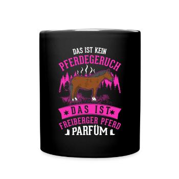 Freiberger Pferd Parfüm - Tasse einfarbig - Schwarz - Vorne