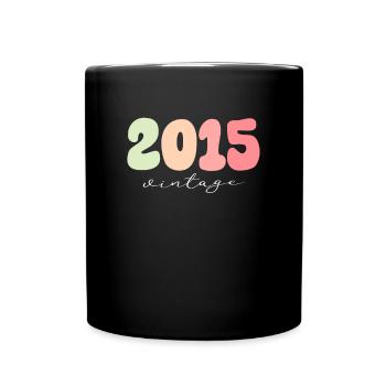 Millésime Millésime 2015 Anniversaire - Mug uni - noir - Devant
