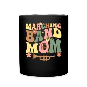 Groovy Saxophon Mom Saxophonistin - Tasse einfarbig - Schwarz - Vorne