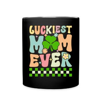 Groovy St. Patrick’s Day Maman irlandaise - Mug uni - noir - Devant