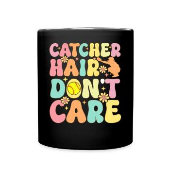 Softball Catcher Softball Player - Full Colour Mug - black - Front