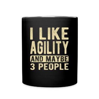 Agility Saying - Full Colour Mug - black - Front