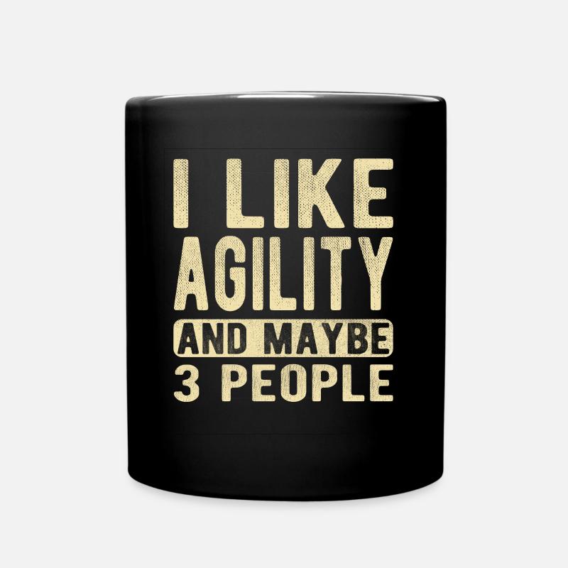 Agility-Spruch - Tasse einfarbig - Schwarz