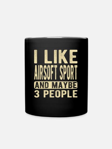 Airsoft Sport Spruch - Tasse einfarbig - Schwarz