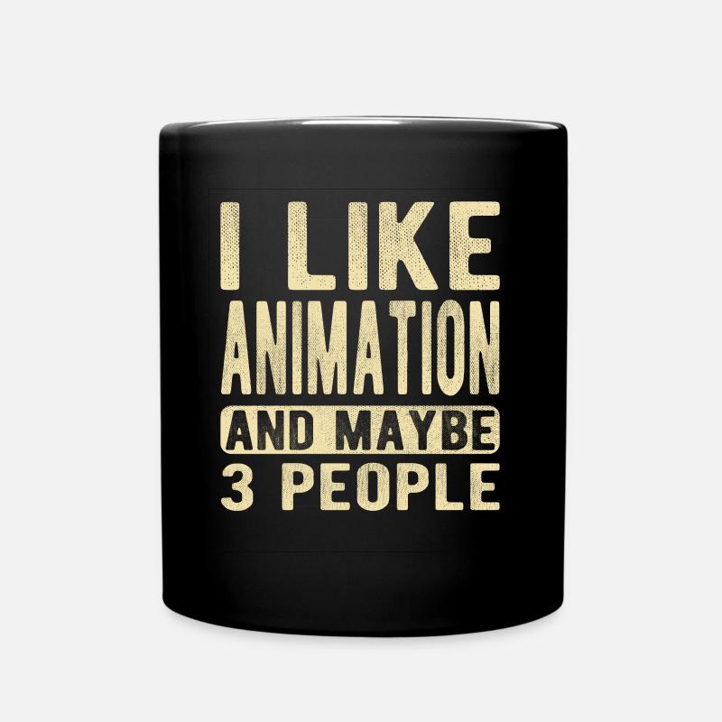 Animation Spruch - Tasse einfarbig - Schwarz