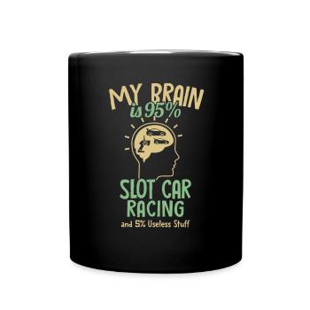 My Brain is 95% Slot Car RC Car Minicar Slot Car - Full Colour Mug - black - Front