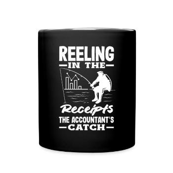 Reeling In The Receipts The Accountant's Catch - Full Colour Mug - black - Front