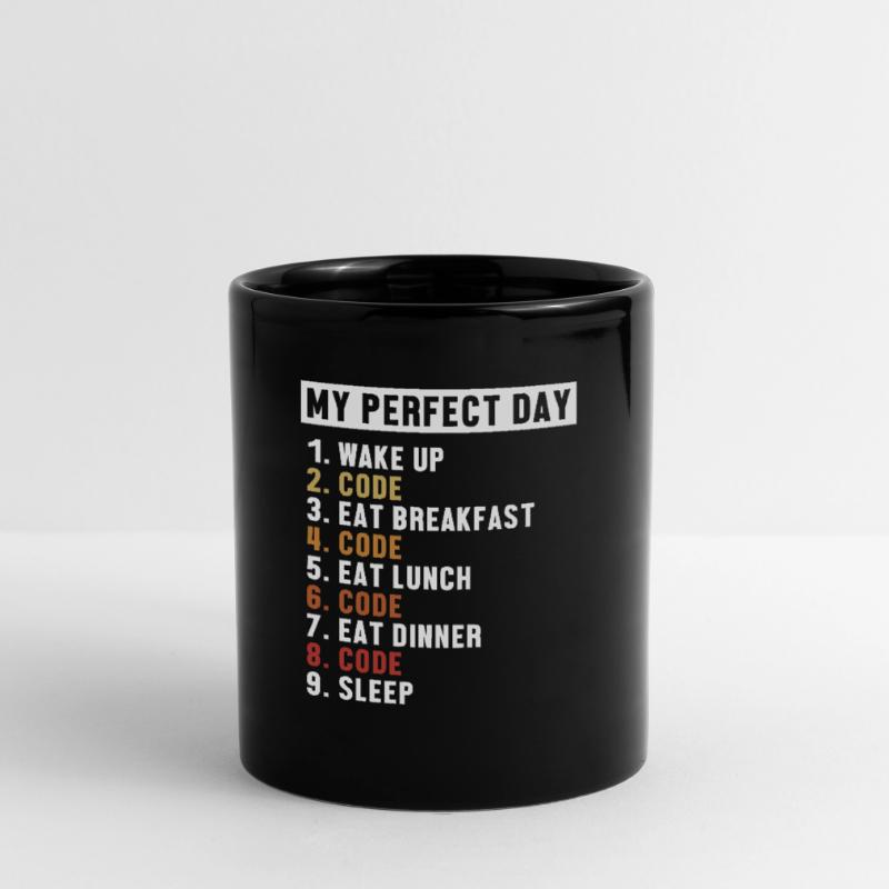 Coding Perfect Day Developer Software Engineer Full Colour Mug