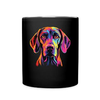 Aquarelle colorée Plot Hound - Mug uni - noir - Devant