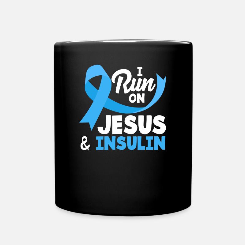 T1D Diabetes Typ 1 Diabetiker Geschenk - Tasse einfarbig - Schwarz