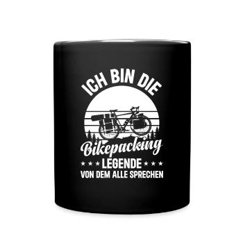 Gravel Bike Bikepacker - Ich bin die Bikepacking L - Tasse einfarbig - Schwarz - Vorne