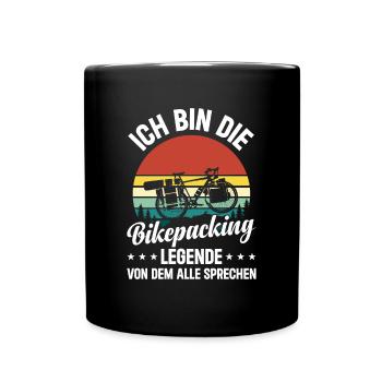 Gravel Bicycle Bikepacker - Ich bin die Bikepackin - Tasse einfarbig - Schwarz - Vorne