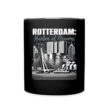Rotterdam Niederlande Reisen Ich liebe Rotterdam - Tasse einfarbig - Schwarz - Vorne