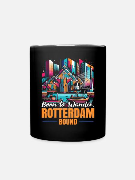Rotterdam Niederlande Reisen Ich liebe Rotterdam - Tasse einfarbig - Schwarz
