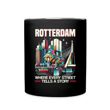 Rotterdam Niederlande Reisen Ich liebe Rotterdam - Tasse einfarbig - Schwarz - Vorne