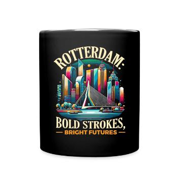 Rotterdam Netherlands Travel I Love Rotterdam - Full Colour Mug - black - Front