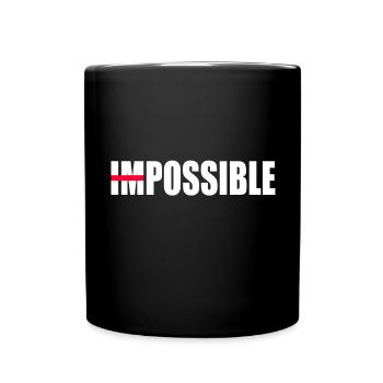 Motivation not impossible - Full Colour Mug - black - Front