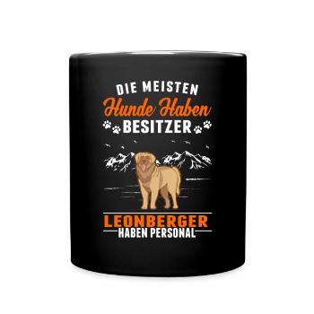 Leonberger Personal - Tasse einfarbig - Schwarz - Vorne