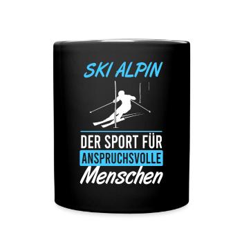 Elite Ski Alpin Style Geschenk - Tasse einfarbig - Schwarz - Vorne