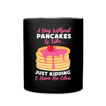 Amoureux des crêpes Les enfants Une journée sans - Mug uni - noir - Devant