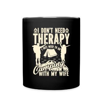 Husband And Wife Camping Partner Couple Matching - Full Colour Mug - black - Front