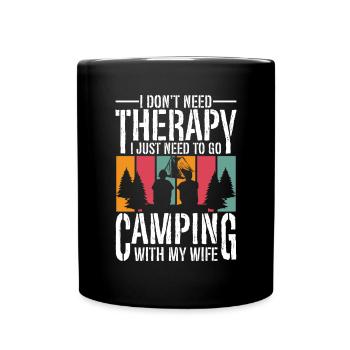 Husband And Wife Camping Partner Couple Matching - Full Colour Mug - black - Front