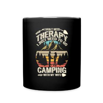 Husband And Wife Camping Partner Couple Matching - Full Colour Mug - black - Front