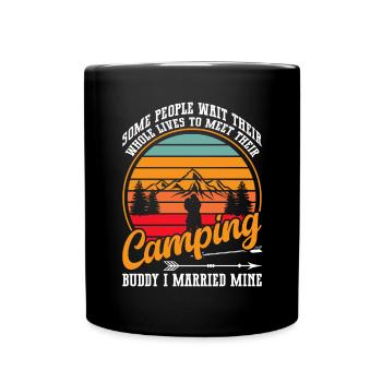 Husband And Wife Camping Partner Couple Matching - Full Colour Mug - black - Front