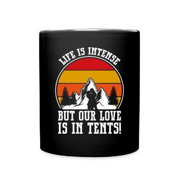 Husband And Wife Camping Partner Couple Matching - Full Colour Mug - black - Front