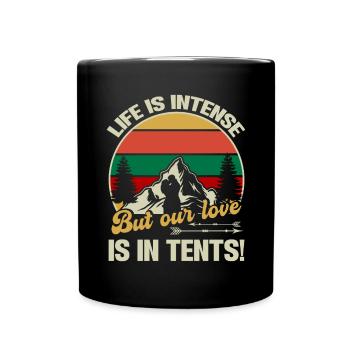 Husband And Wife Camping Partner Couple Matching - Full Colour Mug - black - Front
