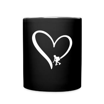 Roller Skater Heart Roller Skating - Full Colour Mug - black - Front