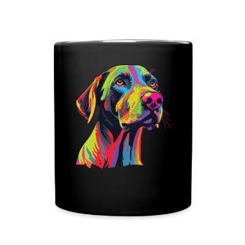 Aquarelle colorée Plot Hound - Mug uni - noir - Devant