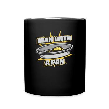 Homme avec une casserole prospection mineur placer exploitation minière - Mug uni - noir - Devant