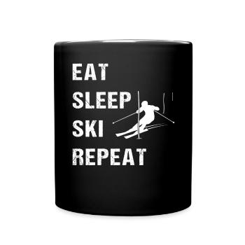 Cycle de vie du ski de slalom - Mug uni - noir - Devant