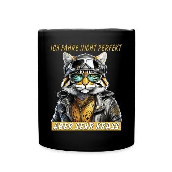 BLOUSON EN CUIR DE CHAT MOTO PERFECT CRASS - Mug uni - noir - Devant