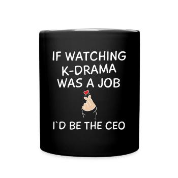 K-Drama Lover Drôle KDrama Maman - Mug uni - noir - Devant