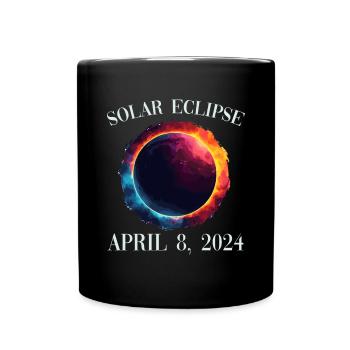 Sonnenfinsternis 8. April 2024 - Tasse einfarbig - Schwarz - Vorne