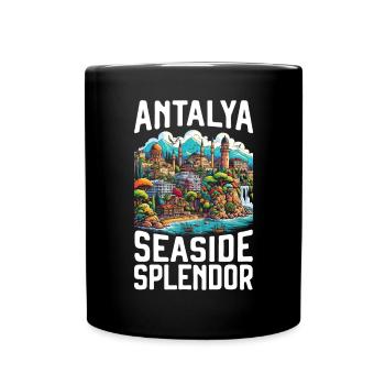 Antalya Turkey Travel Vacation I Love Turkey - Full Colour Mug - black - Front