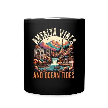Antalya Turkey Travel Vacation I Love Turkey - Full Colour Mug - black - Front