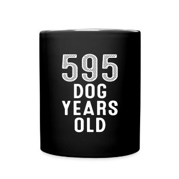 595 Dog Years Old 85th Birthday - Full Colour Mug - black - Front