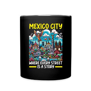 Mexiko-Stadt Mexiko Urlaub Mexiko Reisen Mexiko - Tasse einfarbig - Schwarz - Vorne