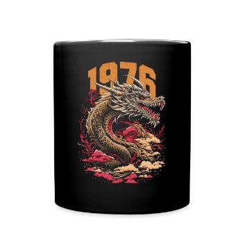 1976 Vintage Dragon Chinese Zodiac - Full Colour Mug - black - Front