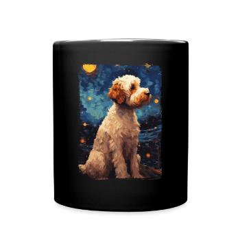 Lagotto Romagnolo Nuit étoilée - Mug uni - noir - Devant
