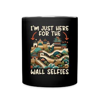 Great Wall Of China Travel Vacation Chinese - Full Colour Mug - black - Front